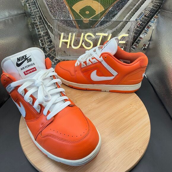 Nike SB Air Force 2 Low Supreme Orange Men’s Sz 11.5 main image 12
